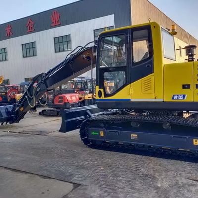 ゴム製 トラックが付いている長い腕の掘削機
