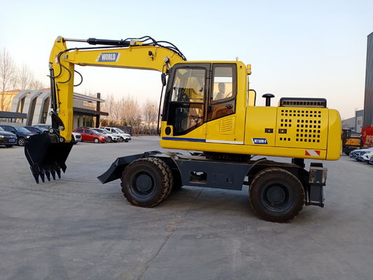 92 KW エンジン 輪付き ミニ掘削機 マックス 掘削半径 8000MM 9.00-20/8 タイヤ